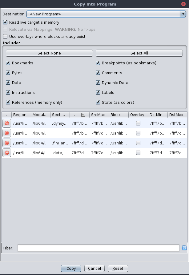 Copy dialog for ncurses